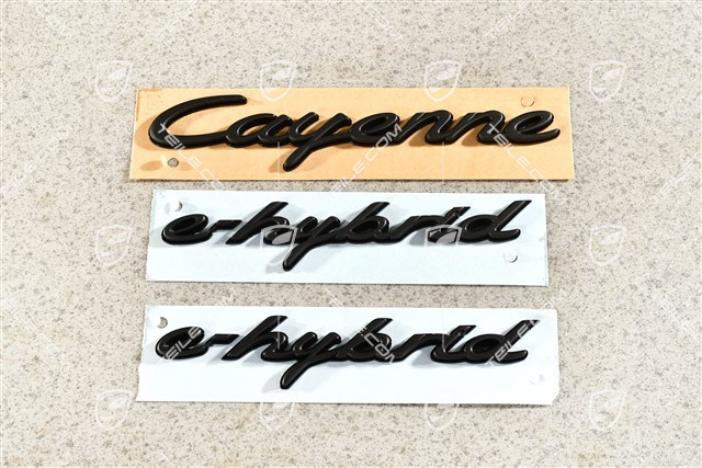 Coupe, Badge / Emblem Cayenne E-Hybrid, Black matte