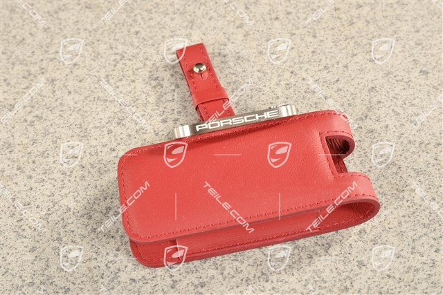 Key Case / Key pouch, leather, Bordeaux Red