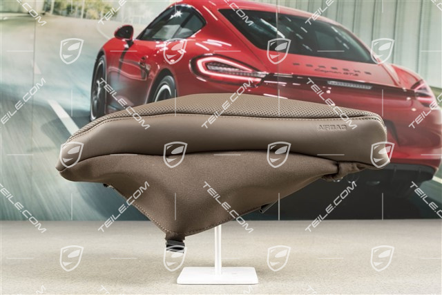 Backrest cover, Side part, with Airbag Perforated, Saddle Brown, L
