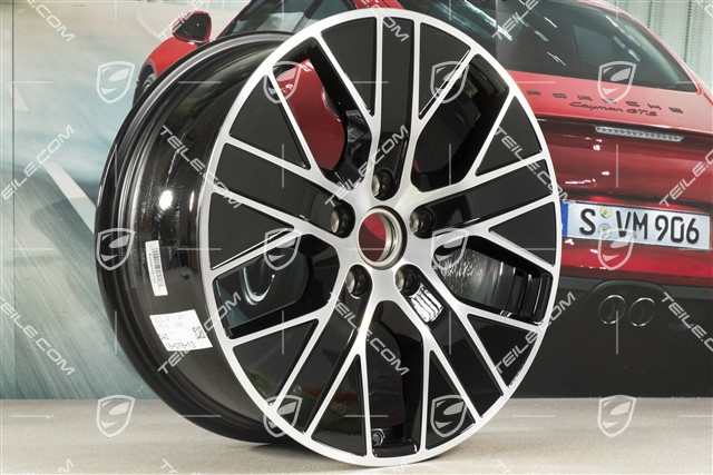 20-inch wheel rim Taycan Turbo Aero, 9J x 20 ET54, black high gloss + glossy Surface