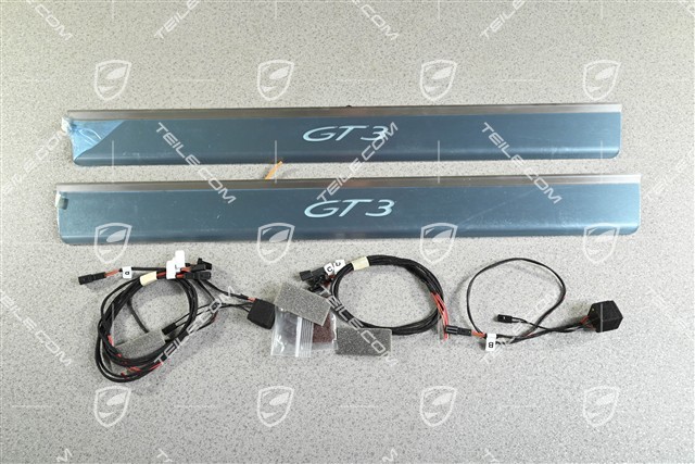 Blenden/Einstiegleisten, Beleuchtung, Edelstahl, GT3, Satz, L+R