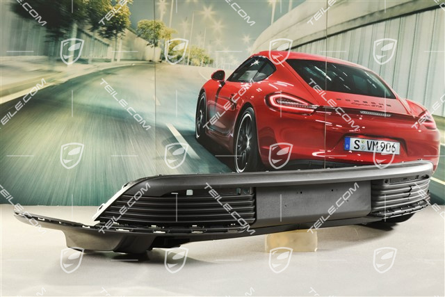 Rear bumper spoiler / lower part trim, with reversing camera