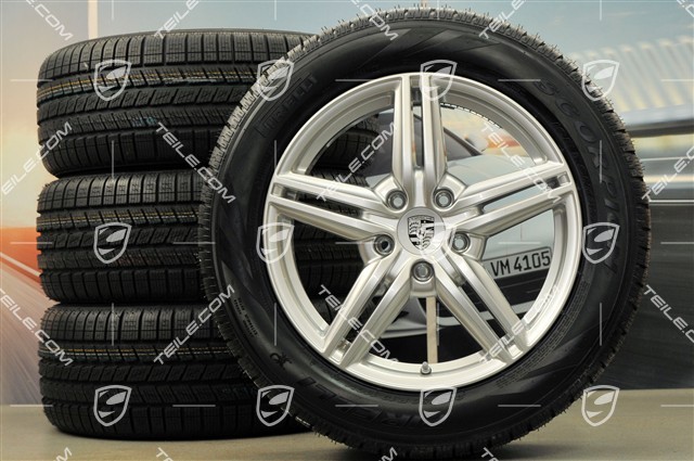 19" Cayenne Design II Winterräder Satz, Felgen 8,5 J x 19 ET 59 + Pirelli Winterreifen 265/50 R 19 110V XL M+S, mit RDK-Sensoren