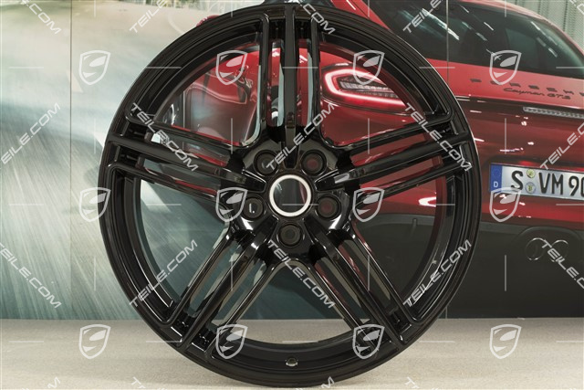 19-inch wheel rim Macan Design, 9J x 19 ET21, black high gloss