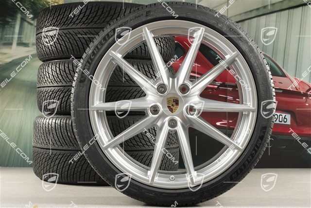 20/21-inch Carrera S winter wheel set, wheel rims 8,5J x 20 ET53 + 11J x 21 ET66 + Michelin winter tyres 245/35 R20 + 295/30 R21, with TPMS