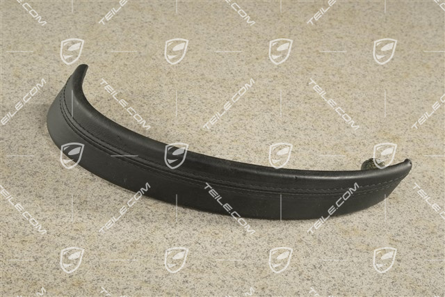 Zuziehgriff / Abdeckung, Leder, Schwarz, R