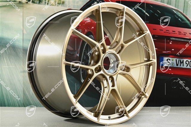 20+21" Carrera GTS lightweight alloy wheel rim set, wheels 8.5J x 20 ET50 + 11.5J x 21 ET79, in Neodyme
