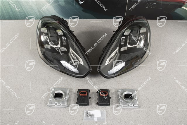 LED-Scheinwerfer + dyn. Kurvenlicht, Schwarz, Satz, L+R