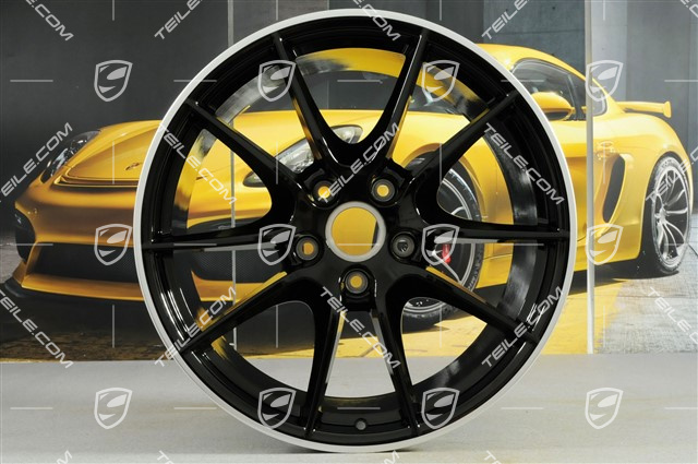 20-inch Carrera S III wheel, 11J x 20 ET70, wheel spokes painted Black