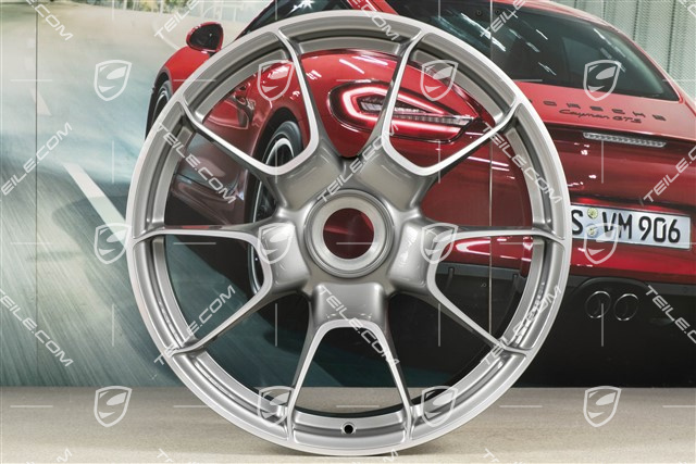 20-inch + 21-inch Turbo S Exclusive Design wheel rim set, 9,5J x 20 ET44 + 12J x 21 ET70, Platin Silver