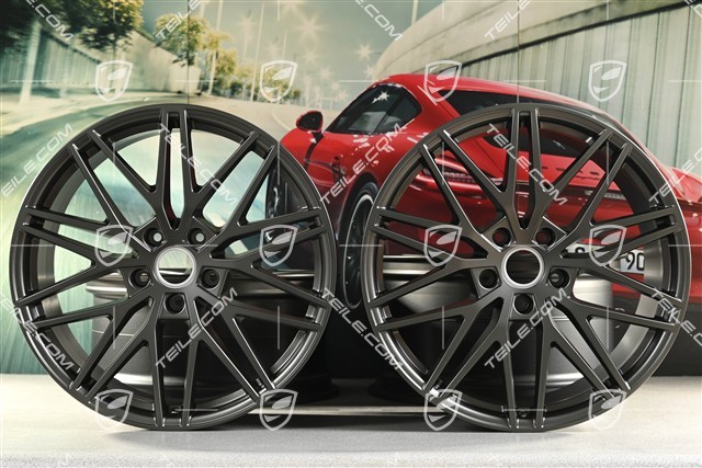 21" Komplet felg Cayenne RS Spyder Design, 11J x 21 ET58 + 9,5J x 21 ET46, Turbonite