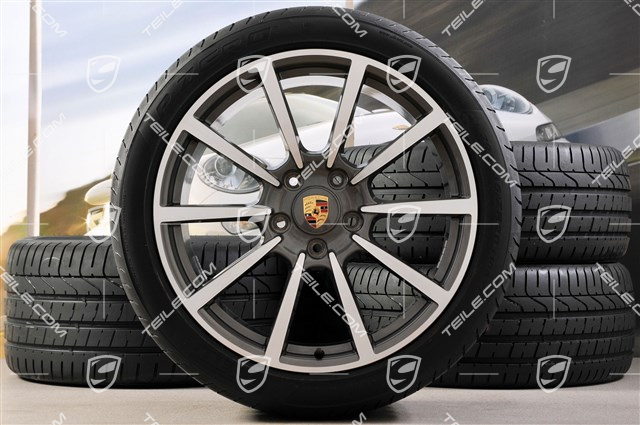 20" Carrera Classic II Sommerräder Satz, 8,5J x 20 ET51 + 11J x 20 ET70 + NEUE Pirelli Sommerreifen 245/35 ZR20 + 295/30 ZR20