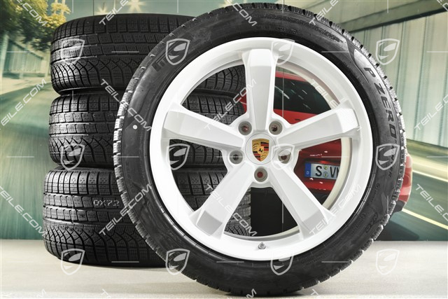 19"+20" Dakar winter wheel set, wheel rims 8J x 19 ET38 + 11,5J x 20 ET68 + NEW Pirelli winter tyres 245/45 R19 + 295/40 R20, white