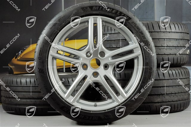 20" Panamera Turbo Sommerräder, Felgen 9,5J x 20 ET71 + 11,5J x 20 ET68 + Michelin Sommerreifen 275/40 ZR20 + 315/35 ZR20, mit RDK-Sensoren