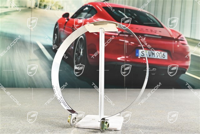 Exhaust silencer  tensioning / restraining strap