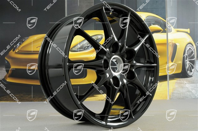 17-inch Carrera II wheel set mod. 2002, 7J x 17 ET50 + 9J x 17 ET55, black high gloss