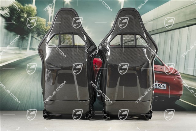 Bucket seats, collapsible, heating, leather+pepita cloth, black, set, L+R