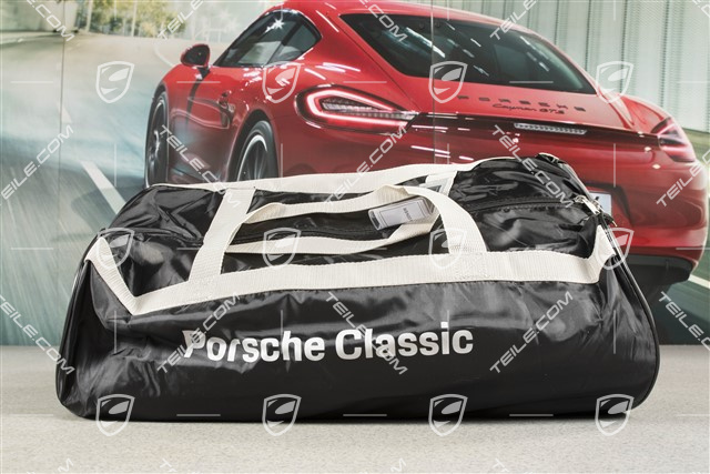 Pokrowiec z herbem Porsche, czarny, C2/C4/C4S/Targa, do samochodów bez spojlera