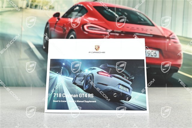 Porsche 718 GT4RS Driver's Manual / operating instructions, English