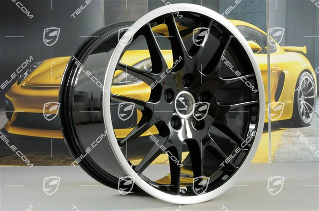 20-inch RS Spyder wheel rim set, 9,5J x 20 ET65 + 10,5J x 20 ET65, for winter tires, black high gloss + silver