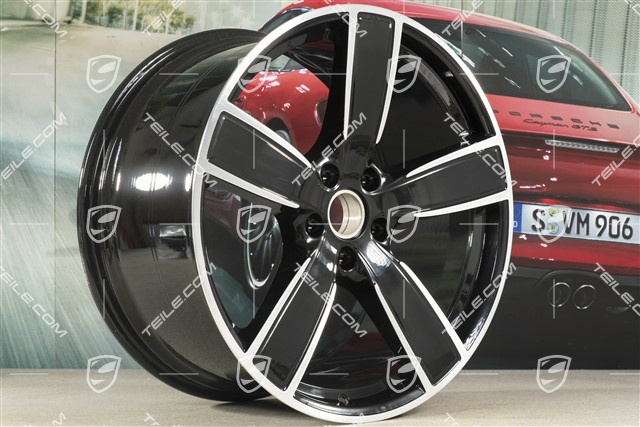 22" Felga Sport Classic, 11,5J x 22 ET52, czarny wysoki połysk