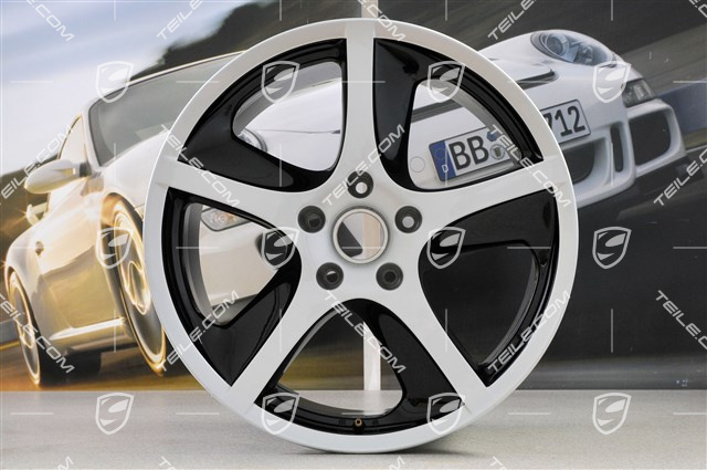 20" Felga Sport Techno, 10J x 20 ET55, srebrny + czarny połysk