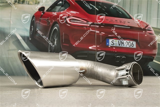 S, Tailpipe, steinless steel, inner, 4-pipe look, L