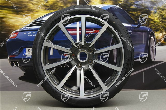 20" Komplet kół letnich Carrera Classic II, felgi 8,5J x 20 ET51 + 11J x 20 ET52 + NOWE opony Pirelli P Zero 245/35 ZR20 + 305/30 ZR20, bez czujników ciśnienia