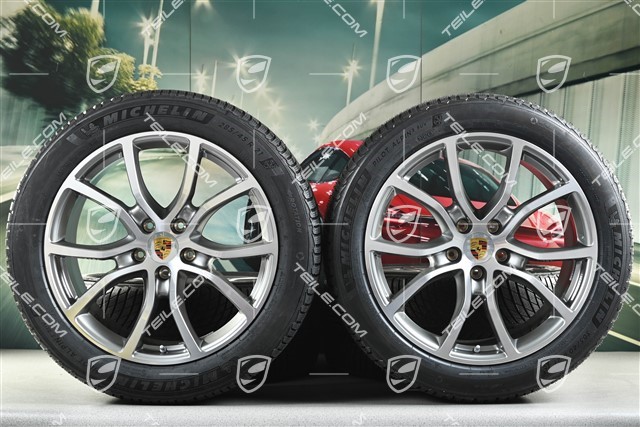 21-inch Cayenne COUPE Exclusive Design winter wheel set, rims 9,5J x 21 ET46 + 11,0J x 21 ET49 + Michelin Pilot Alpin 5 SUV winter tyres 285/45 R21 + 305/40 R21, with TPMS