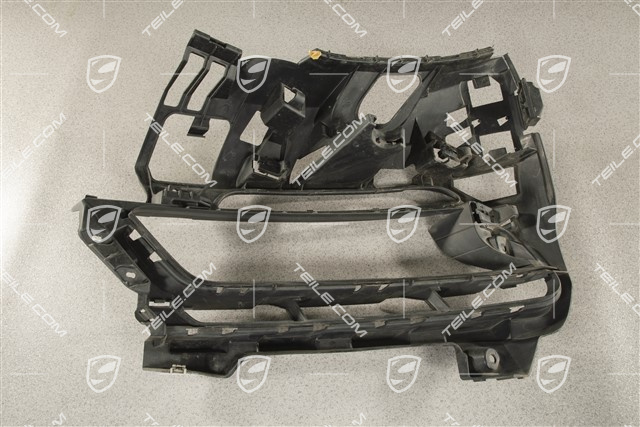 Front bumper retainer frame / grille / vent, lateral, Black matte, Sport Design / GTS, R