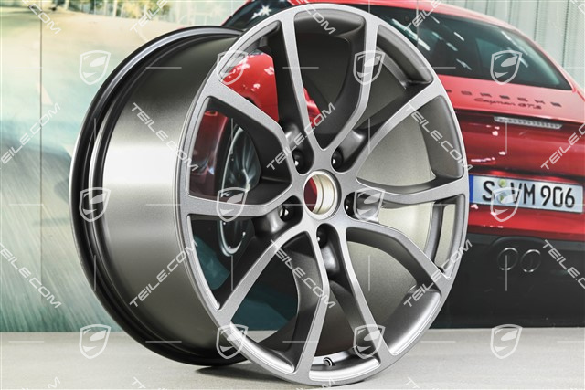 21-inch wheel rim, Cayenne Exclusive Design, 11J x 21 ET58, vesuvian grey