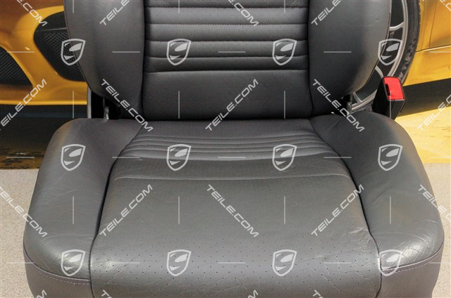 Seat, manual adjustable, heating, leather/Leatherette, Space grey, R