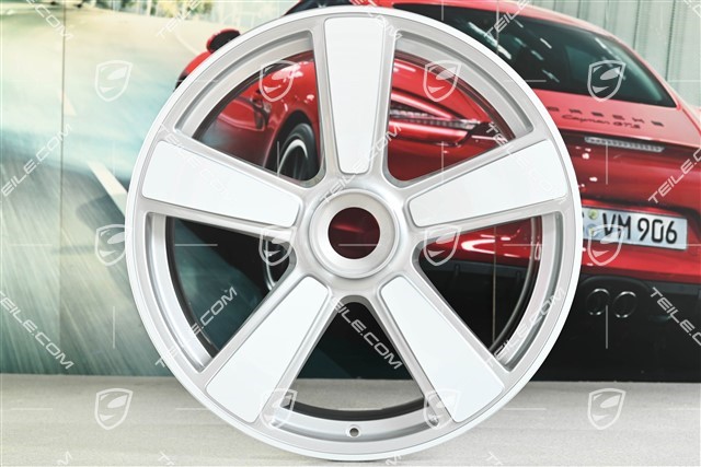 20-inch Sport Classic "911 Turbo 50 Years" wheel rim, central lock, 9.5J x 20 ET44, white high gloss