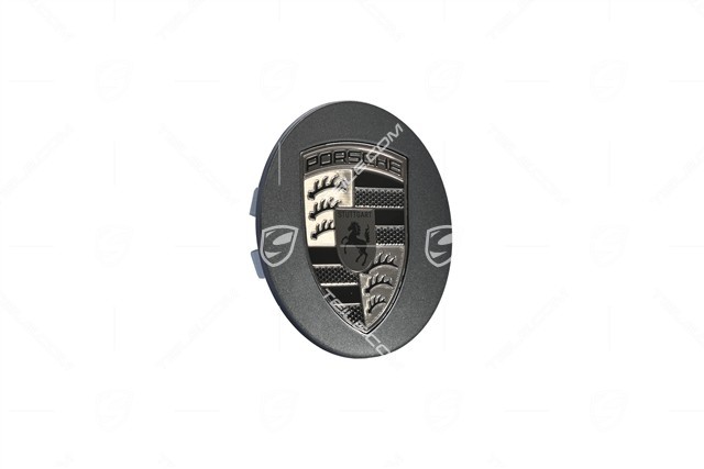 Set of wheel trims, Turbonite/Rhodium emblem, concave, anthracite