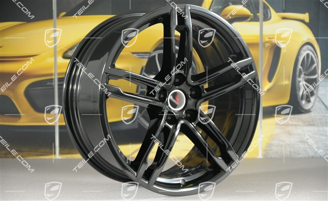 19" Felga, Turbo/Sport Design, 8,5J x 19 ET21, czarny wysoki połysk