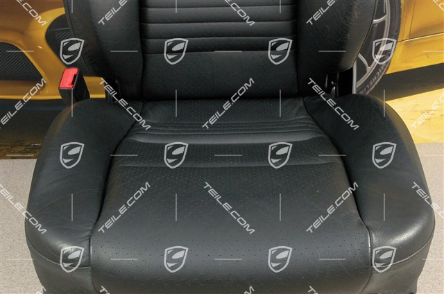 Sitz, manual einstellbar, Leder/Kunstleder, Schwarz, beschädigt, L