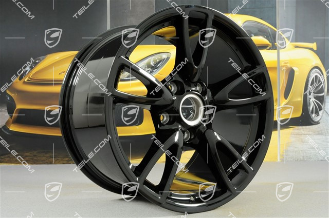 18" felga Carrera IV (Facelift), 10,5J x 18 ET60, C2/C2S, czarny wysoki połysk