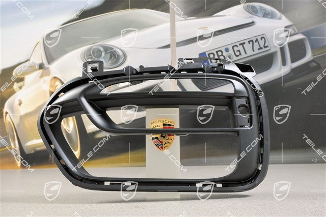 Retaining frame / Lateral Bumper Grille - Black Matte, GTS, L