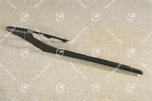 Front bumper disc / trim, GTS/Sport Design Package, Matt Black, R