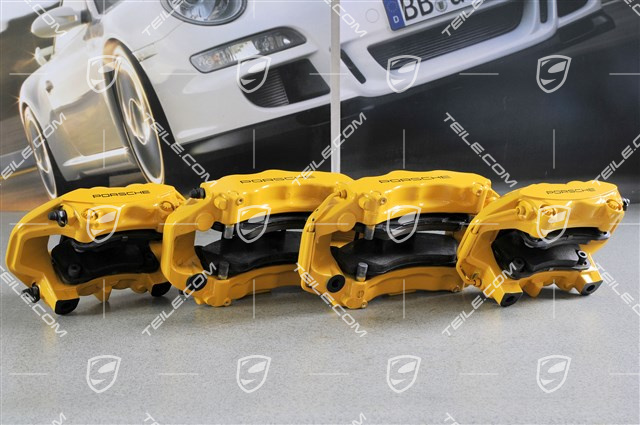 PCCB Ceramic brake retrofit kit, Turbo, incl. 380mm front brake discs + 350mm rear brake discs