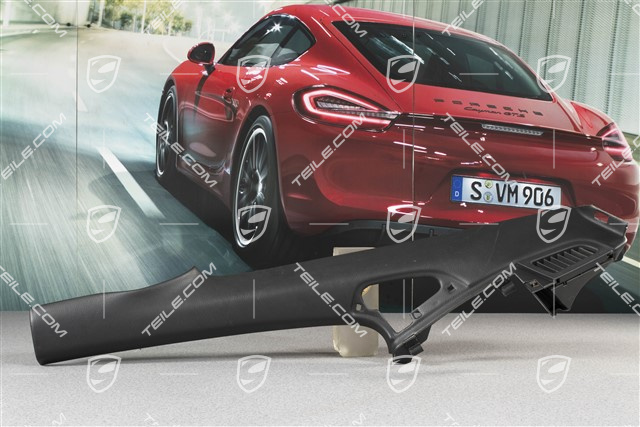 Tapicerka słupka C, Skóropodobna, czarna, Coupe, R