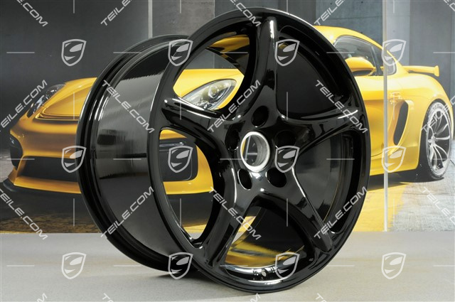 19-inch Carrera Classic wheel set, 8J x 19 ET57 + 11J x 19 ET51, black high gloss
