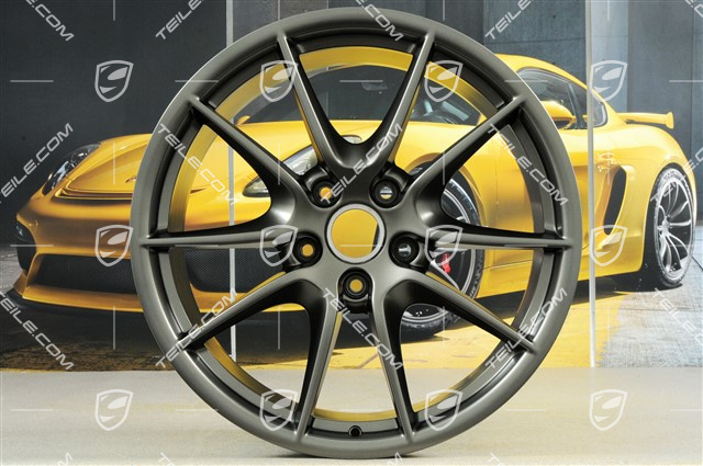 20-inch wheel rim set Carrera S III, 8J x 20 ET57 + 9,5J x 20 ET45, Platinum