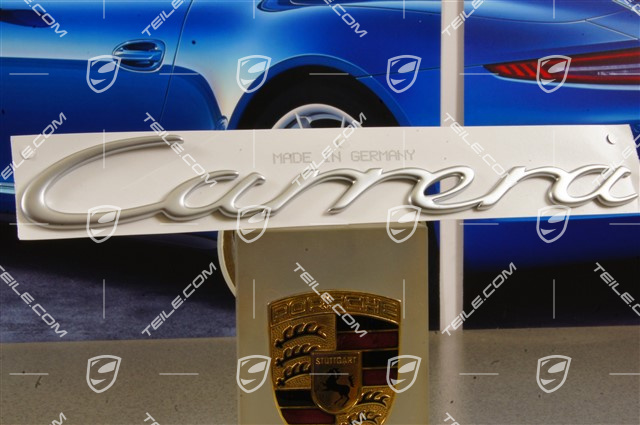 "Carrera" Schriftzug, silbern