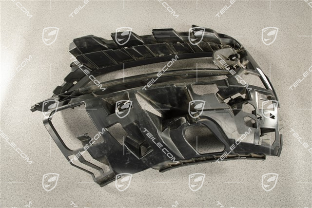 Front bumper retainer frame / grille / vent, lateral, Black matte, Sport Design / GTS, R