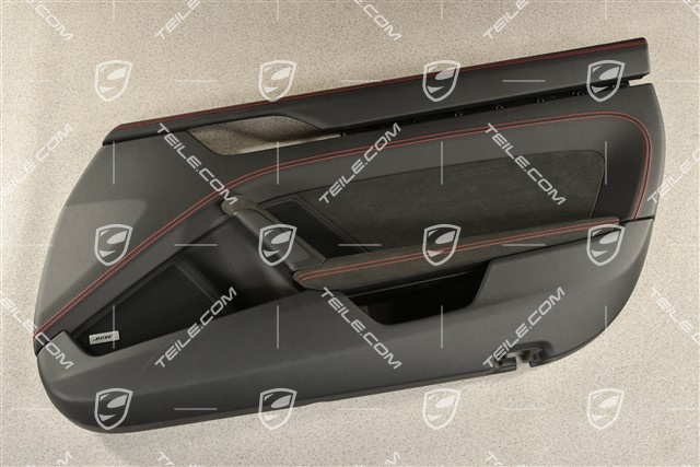 GT3, Tapicerka drzwi, skóra / alcantara, czarna / czerwone szycie, Bose, R