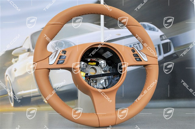 Lenkrad, PDK/Tiptronic, Multifunktionslenkrad, heizung, Hybrid/Diesel, Leder, Cognac Lenkrad, PDK/Tiptronic, Multifunktionslenkrad, heizung, Hybrid/Diesel, Leder, Cognac