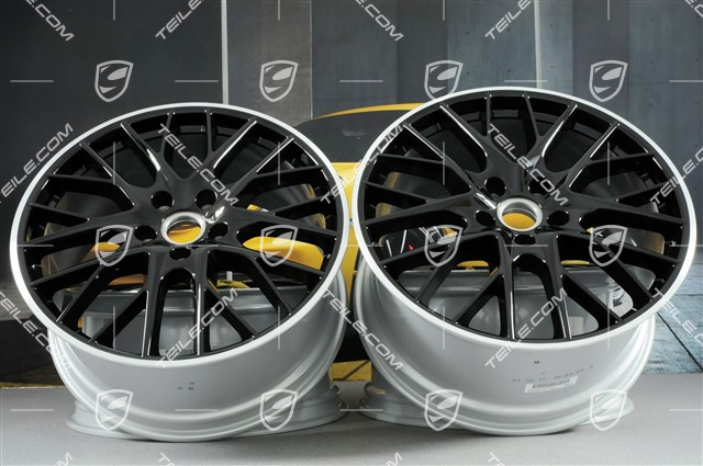 21" Felgensatz Panamera Sport Design, 9,5J x 21 ET71 + 10,5J x 21 ET71, für Winterbetrieb, Felgenstern in schwarz 21" Felgensatz Panamera Sport Design, 9,5J x 21 ET71 + 10,5J x 21 ET71, für Winterbetrieb, Felgenstern in schwarz