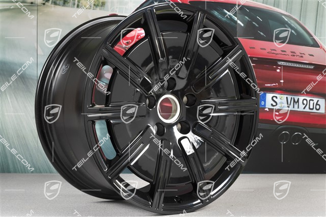 20" Taycan Sport Aero Felgensatz, 9J x 20 ET54 + 11J x 20 ET60, schwarz hochglanz
