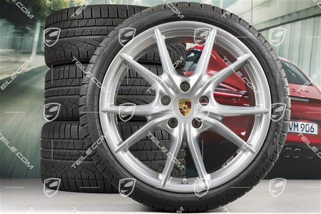 20" Winterräder Satz Carrera S (IV), Felgen 8,5J x 20 ET49 + 11J x 20 ET78 + Pirelli Sottozero II Winterreifen 245/35 R20 + 295/30 R20